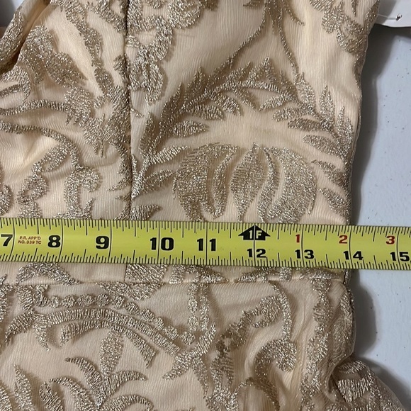 Speechless fit and flare gold lace dress., sz11 - Picture 7 of 12